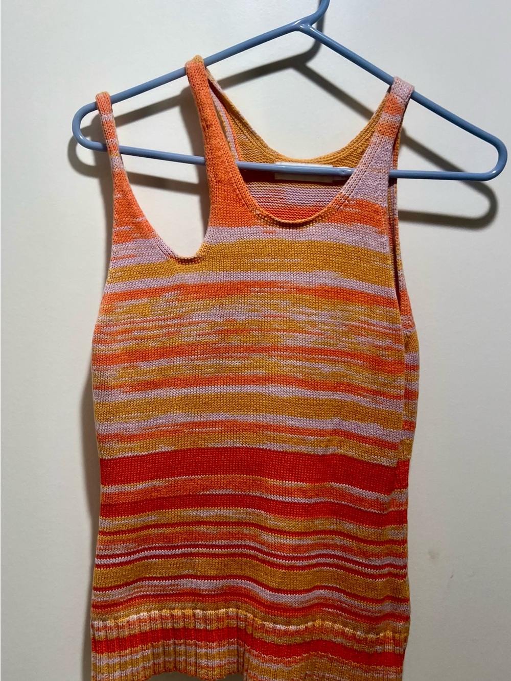Jonathan Simkhai Multicolor Striped Knit Tank Top - Orange Pink Yellow